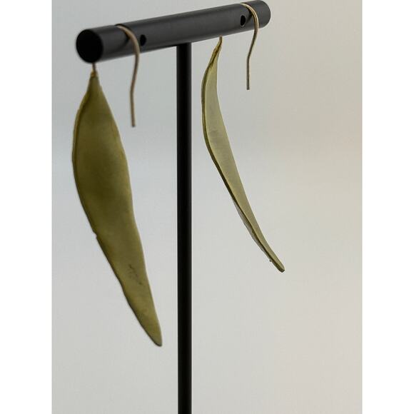 Michael Michaud Eucalyptus Leaf Wire Earrings - Picture 2 of 2